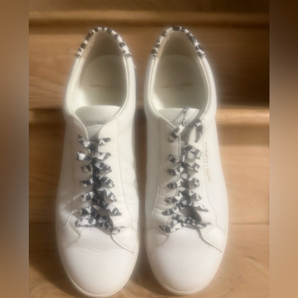 **SOLD** - Saint Laurent “Andy” Low-top Leather Sneakers - White
